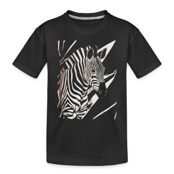 Motif zébré élégant en noir et blanc - T-shirt bio Premium Enfant - noir - Devant