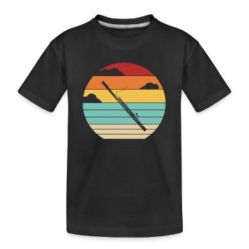 Retro Aerophone Fagott Instrument Music Player - Kinder Premium Bio T-Shirt - Schwarz - Vorne