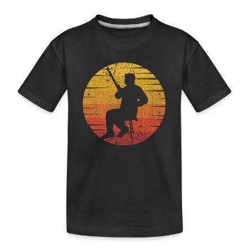Retro Aerophone Fagott Instrument Music Player - Kinder Premium Bio T-Shirt - Schwarz - Vorne