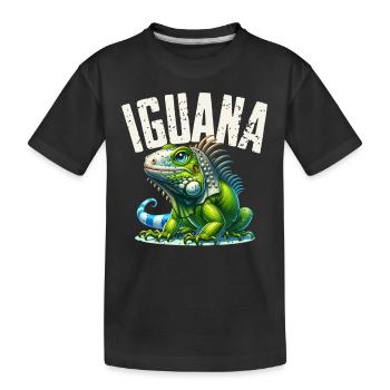 Iguane - T-shirt bio Premium Enfant - noir - Devant