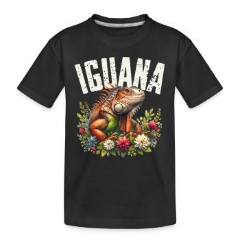 Iguane - T-shirt bio Premium Enfant - noir - Devant