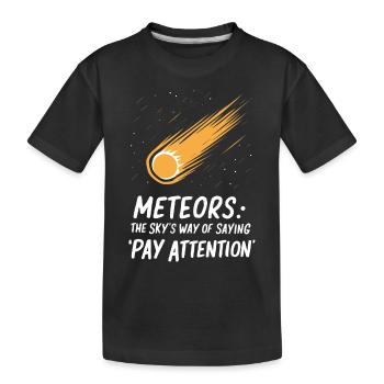 Stargazing And Meteor Shower Enthusiast - Kinder Premium Bio T-Shirt - Schwarz - Vorne
