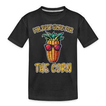 Maiskolben Spruch Mais Lustige Maiskolben Geschenk - Kinder Premium Bio T-Shirt - Schwarz - Vorne