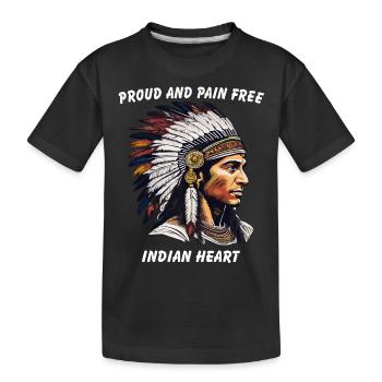 INDIANER FIER ET SANS DOULEUR - T-shirt bio Premium Enfant - noir - Devant