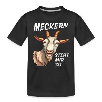ZIEGE MECKERN STEHT MIR ZU - Kinder Premium Bio T-Shirt - Schwarz - Vorne