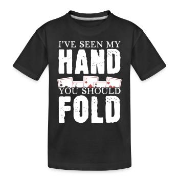 Ich habe meine Hand gesehen Du solltest aussteigen - Kinder Premium Bio T-Shirt - Schwarz - Vorne