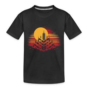 Weizen - Kinder Premium Bio T-Shirt - Schwarz - Vorne