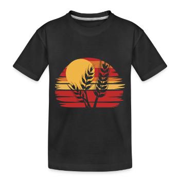 Weizen - Kinder Premium Bio T-Shirt - Schwarz - Vorne