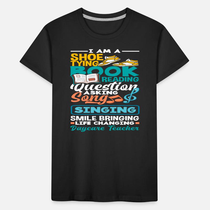 Bow Binding Book Reader Questioner Kids' Premium Organic T-Shirt
