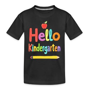 Kindergarten School Enrollment Start Kindergarten Child - Kids' Premium Organic T-Shirt - black - Front