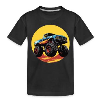 Monster Truck - Kinder Premium Bio T-Shirt - Schwarz - Vorne
