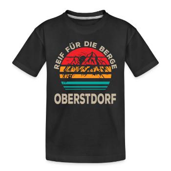 Oberstdorf Prêt pour la montagne - T-shirt bio Premium Enfant - noir - Devant