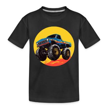Monster Truck - Kinder Premium Bio T-Shirt - Schwarz - Vorne