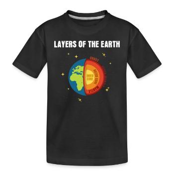 Die Schichten der Erde - Kinder Premium Bio T-Shirt - Schwarz - Vorne
