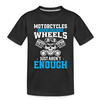 Motorräder: Weil manchmal vier Räder einfach sind - Kinder Premium Bio T-Shirt - Schwarz - Vorne