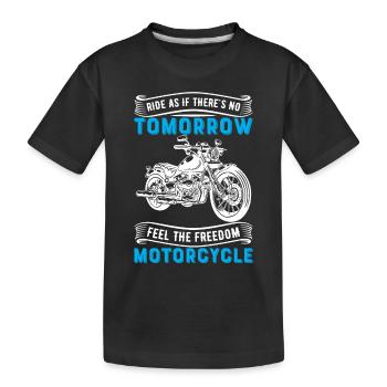 Roulez comme s’il n’y avait pas de lendemain, ressentez la liberté - T-shirt bio Premium Enfant - noir - Devant