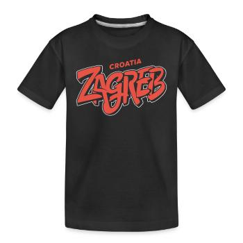 Zagreb Souvenir Croatie - T-shirt bio Premium Enfant - noir - Devant