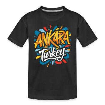 Ankara Turkey Souvenir - Kinder Premium Bio T-Shirt - Schwarz - Vorne