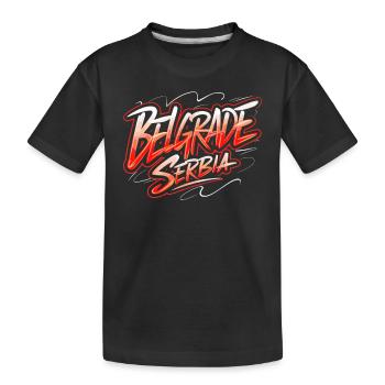 Belgrade Serbie Souvenir - T-shirt bio Premium Enfant - noir - Devant