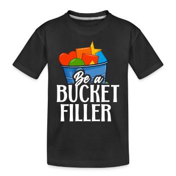 School Counselor Be A Bucket - Kids' Premium Organic T-Shirt - black - Front