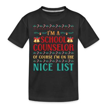 School Counselor Christmas Ugly - Kinder Premium Bio T-Shirt - Schwarz - Vorne