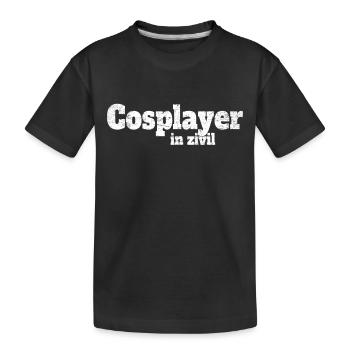 Cosplay Kostüm Cosplayer In Zivil Halloween Anime - Kinder Premium Bio T-Shirt - Schwarz - Vorne