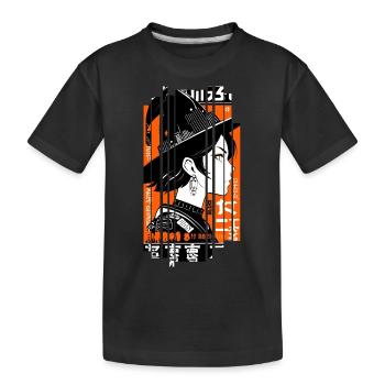 Geometrische Frau Hexe Halloween - Kinder Premium Bio T-Shirt - Schwarz - Vorne
