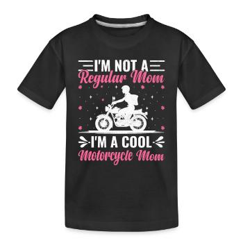 Je ne suis pas une maman ordinaire Je suis une maman de moto cool - T-shirt bio Premium Enfant - noir - Devant