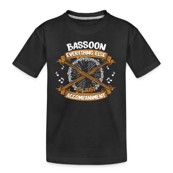 Tout le reste n’est qu’un aérophone d’accompagnement - T-shirt bio Premium Enfant - noir - Devant