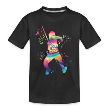 Lancer de javelot Colorsplash Lancer de javelot - T-shirt bio Premium Enfant - noir - Devant