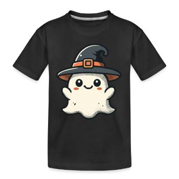 Lustiger Hexen Geist Gespenstische Party - Kinder Premium Bio T-Shirt - Schwarz - Vorne
