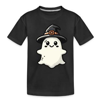 Lustiger Hexen Geist Gespenstische Party - Kinder Premium Bio T-Shirt - Schwarz - Vorne