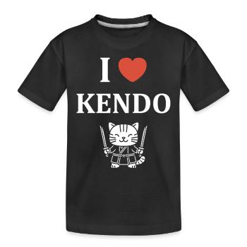 KENDO - T-shirt bio Premium Enfant - noir - Devant