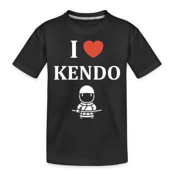 KENDO - Kids' Premium Organic T-Shirt - black - Front