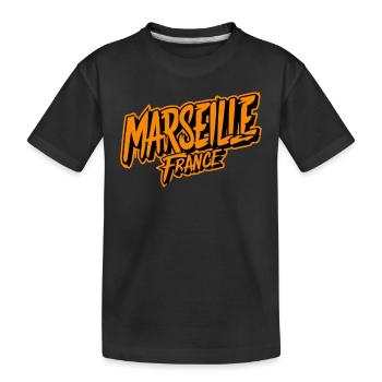 Souvenir de Marseille France - T-shirt bio Premium Enfant - noir - Devant