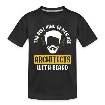 Die beste Art von Männern sind Architekten mit Bär - Kinder Premium Bio T-Shirt - Schwarz - Vorne