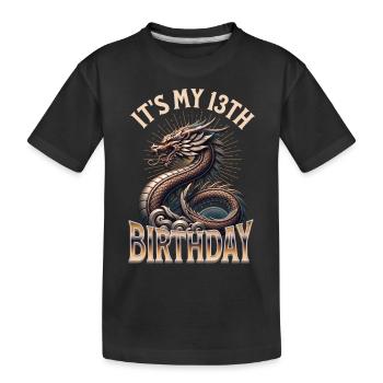 Dragon 13e anniversaire Dragon - T-shirt bio Premium Enfant - noir - Devant