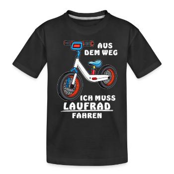 MUST RIDE BALANCE BIKE - Kids' Premium Organic T-Shirt - black - Front