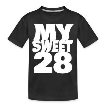 Sweet 28 - Kinder Premium Bio T-Shirt - Schwarz - Vorne