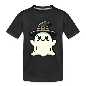 Lustiger Hexen Geist Gespenstische Party - Kinder Premium Bio T-Shirt - Schwarz - Vorne