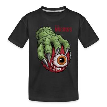 Vert Monstre Main Oeil Sanglant Fête d’Halloween - T-shirt bio Premium Enfant - noir - Devant