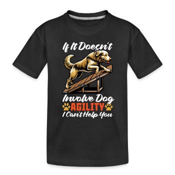 Formation à l’agilité canine si ce n’est pas l’amour des animaux - T-shirt bio Premium Enfant - noir - Devant
