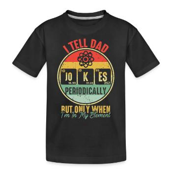 Je raconte des blagues à papa de temps en temps, mais seulement - T-shirt bio Premium Enfant - noir - Devant