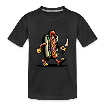 Psycho Hotdog Delicious Halloween Design pour - T-shirt bio Premium Enfant - noir - Devant