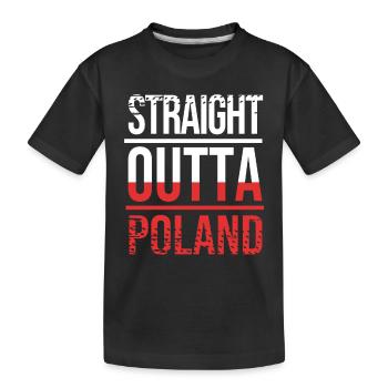 Poland Polish - Kids' Premium Organic T-Shirt - black - Front