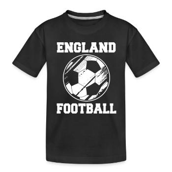 England - Kinder Premium Bio T-Shirt - Schwarz - Vorne