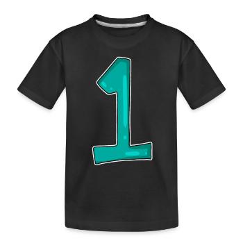 Numéro 1 Numéro Gagnant Premier Gagnant - T-shirt bio Premium Enfant - noir - Devant