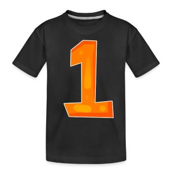 Numéro 1 Numéro Gagnant Premier Gagnant - T-shirt bio Premium Enfant - noir - Devant