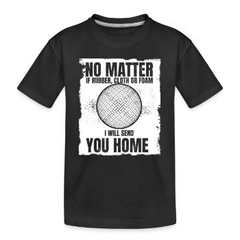 Ich schicke dir Home Game Prisonball Teamplayer - Kinder Premium Bio T-Shirt - Schwarz - Vorne