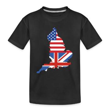 England Englisch - Kinder Premium Bio T-Shirt - Schwarz - Vorne